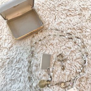 Malco Sterling Silver Excelsior Beaded Rosary- NWT